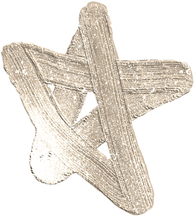 Silver Glitter Star