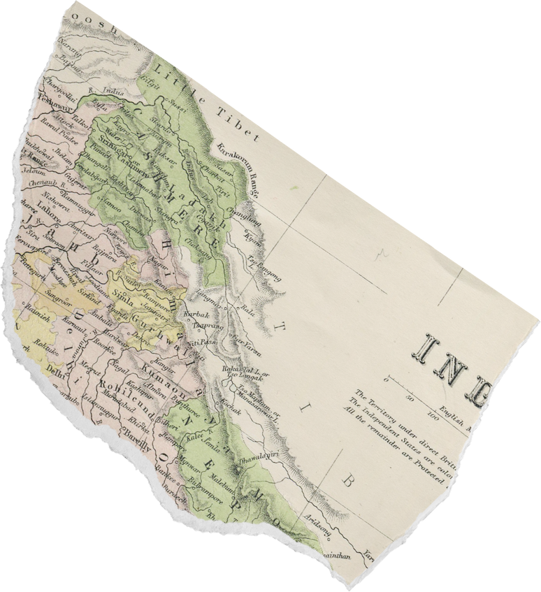 Scanned Weathered Map Scrap