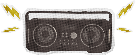 复古波点贴纸-播放器